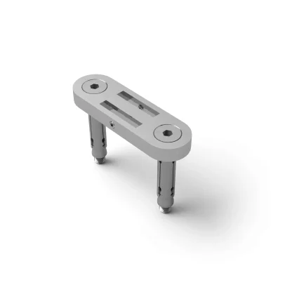 Fissaggio montante R1 a soletta inox lucidato
