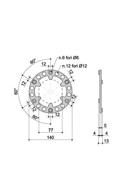 Kit flangia per gradino KIC20-516 misure