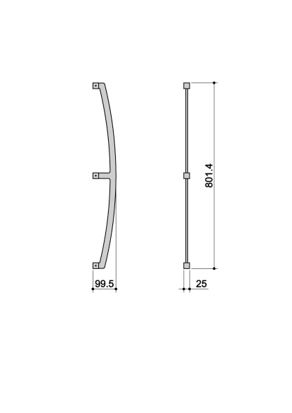 Irrigidimento per colonna quadrata R2 misure