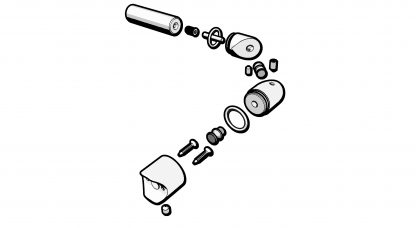 Raccordo corrimano in acciaio inox Ø 42,4 C3 disegno