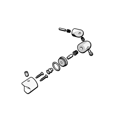 Raccordo corrimano legno Ø 50 Inox Ø 42.4 C2 disegno