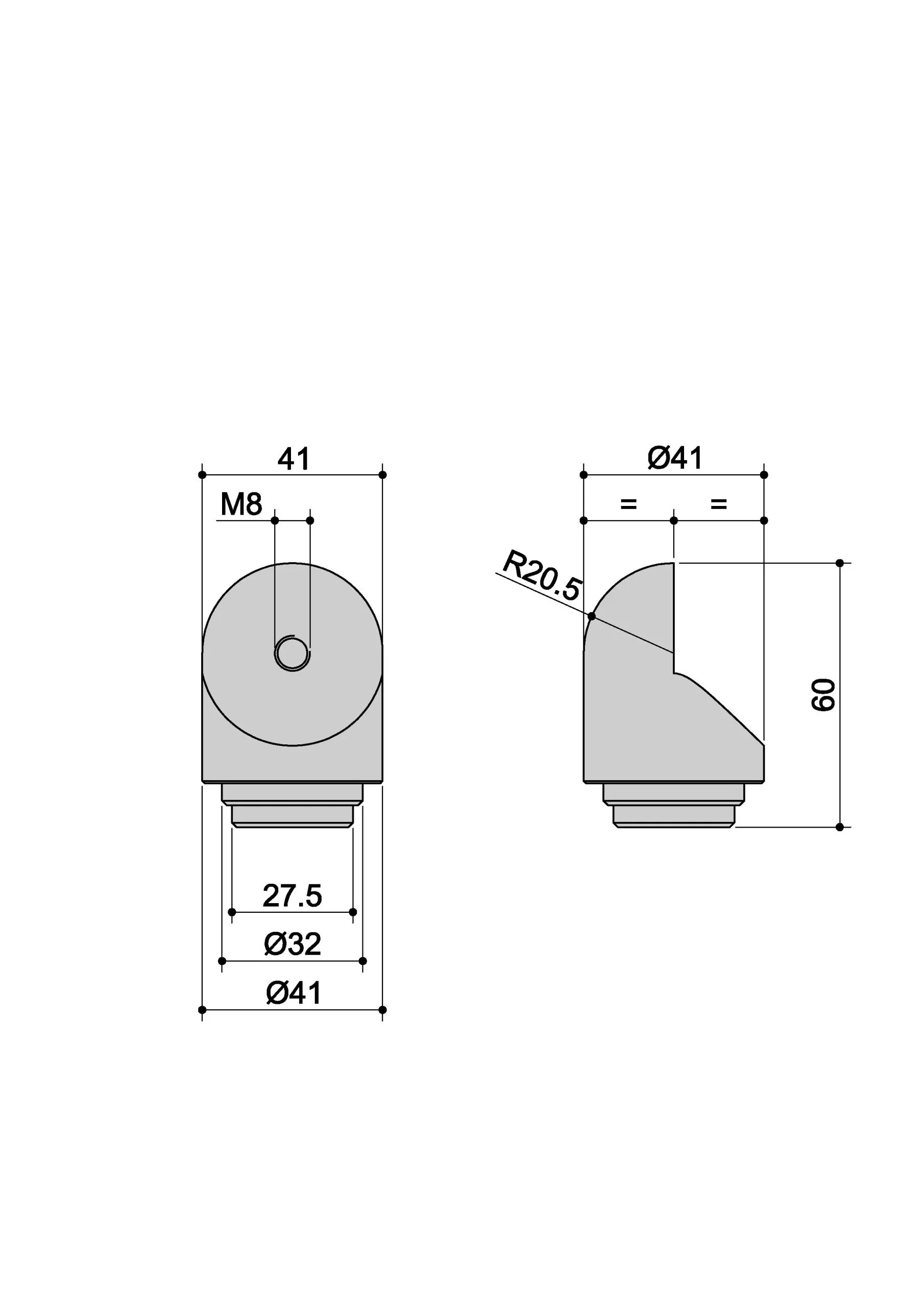 Raccordo terminale C1 misure