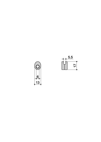 Riduttori correnti Ø6 D.6 F2 misure