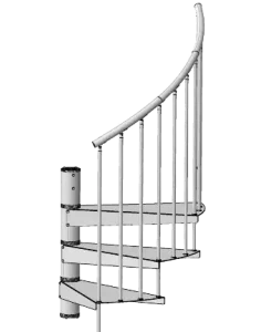 Ringhiera per scala a chiocciola modello R2 per scala F20