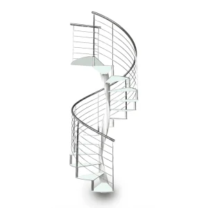 Scala a chiocciola E20 GM montante bianco colore bianco
