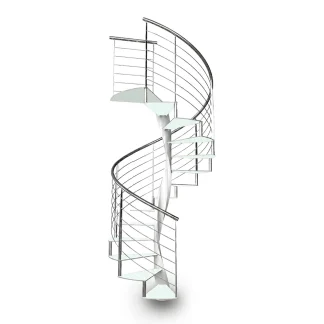 Scala a chiocciola E20 GM montante bianco colore bianco