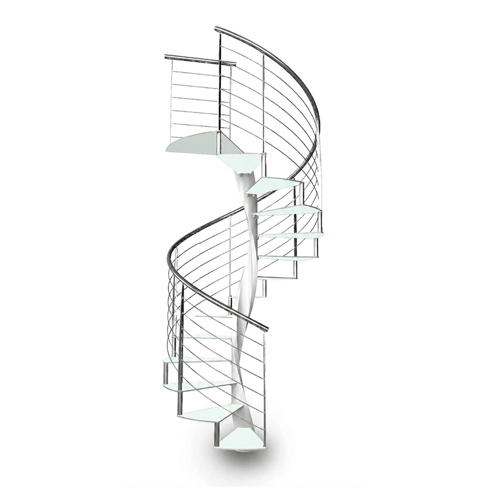 Scala a chiocciola E20 GM montante bianco colore bianco