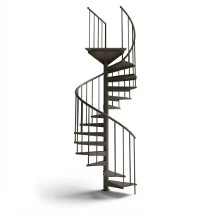 Scala a chiocciola per interni F20 colore bronzo