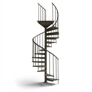 Scala a chiocciola per interni F20 colore bronzo