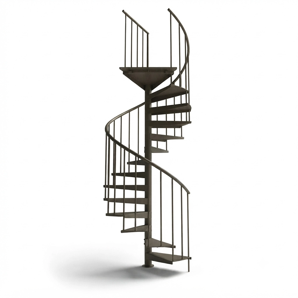 Scala a chiocciola per interni F20 colore bronzo