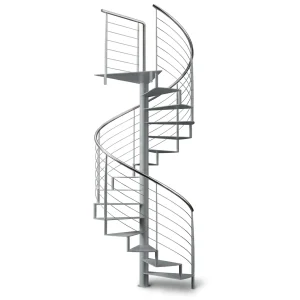 Scala chiocciola C20 GM Gradino Metallo Sabbia