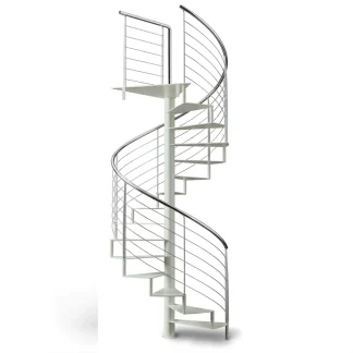 Scala chiocciola C20 GM Gradino Metallo Grigio