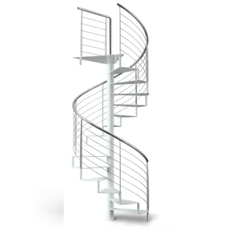 Scala chiocciola C20 GM Gradino Metallo Bianco