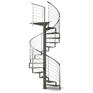 Scala chiocciola C20 GM Gradino Metallo Tortora