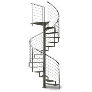 Scala chiocciola C20 GM Gradino Metallo Antracite