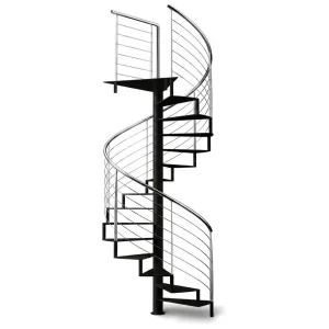 Scala chiocciola C20 GM Gradino Metallo Nero