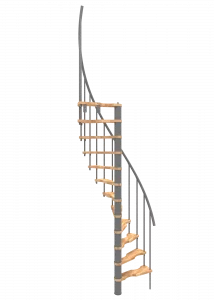 Scala a chiocciola salvaspazio Suono Smart grigio faggio