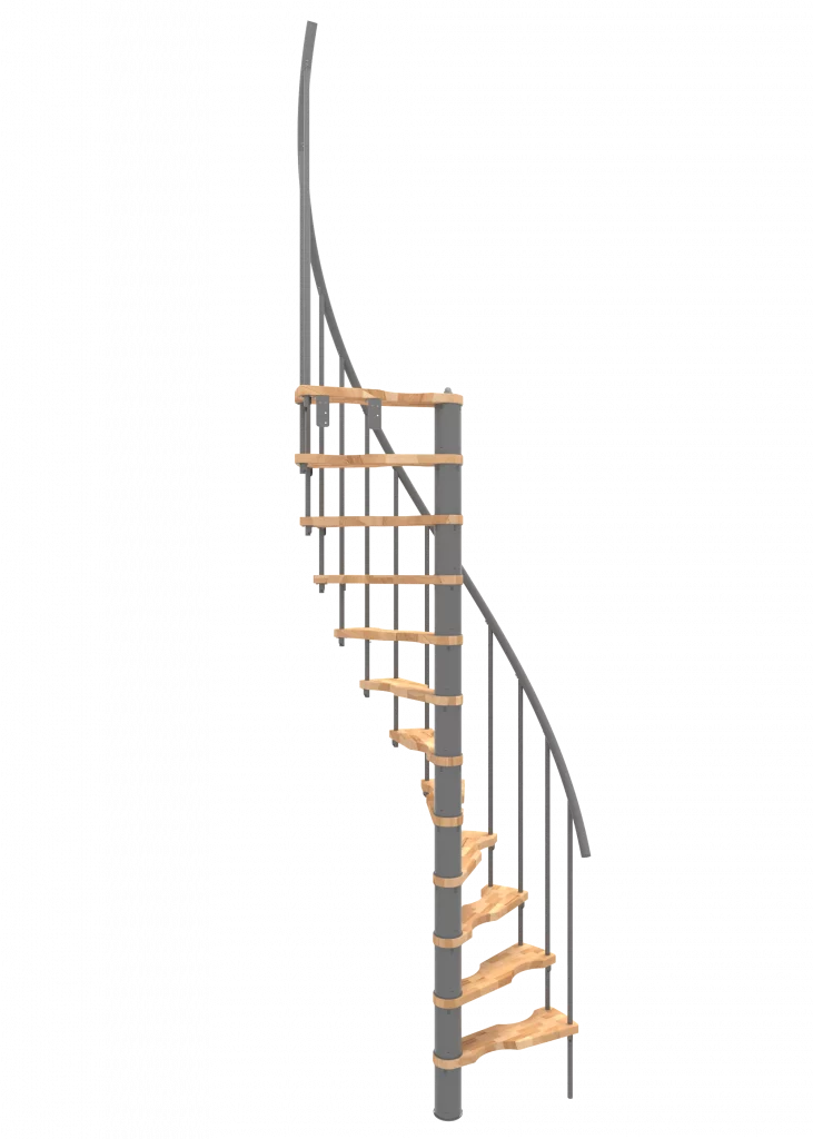 Scala a chiocciola salvaspazio Suono Smart grigio faggio