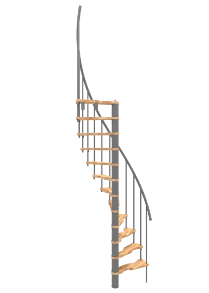Scala a chiocciola salvaspazio Suono Smart grigio faggio