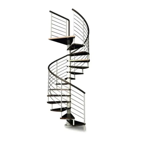 Scala a chiocciola per interni gradini in legno C20 custom