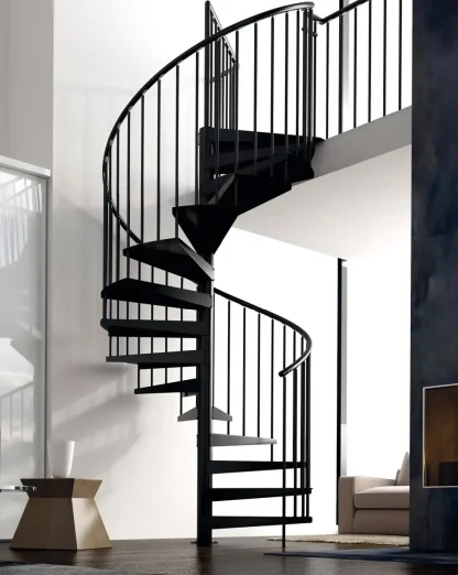 Scala a chiocciola modello f20 colore nero