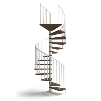 Scala a chiocciola C20 bianco wenge