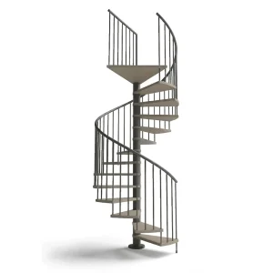 Scala a chiocciola interni C20 UK Standard 4830-5000 H 1600 mm - Stone natural OIL cod. BR-ST-NO, Bronzo cod BZ