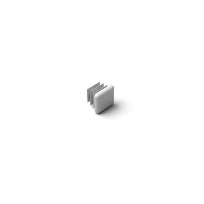 Tappo in nylon terminale per colonna quadrata 20 x 20 colore bianco