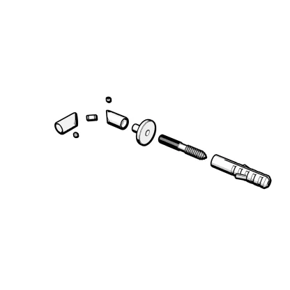 Terminali a muro raccordo correnti ringhiere F1 Inox disegno